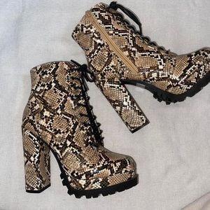 Platform Snake booties